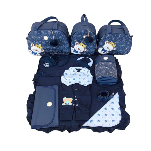 Bolsa Maternidade Mochila Bebê Reborn Boneca Rosa Bege Azul