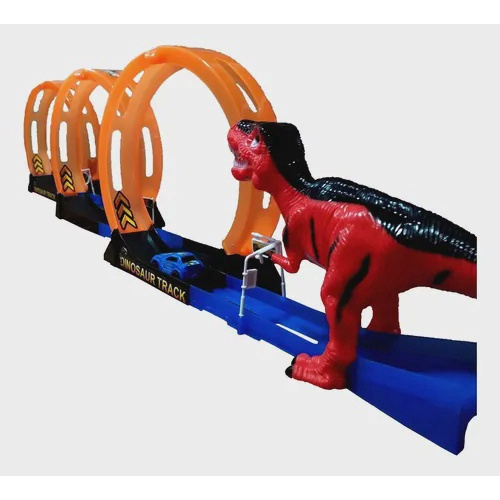 Pista Hot Carrinho Infantil Wheels Duplo Looping Dinossauro em