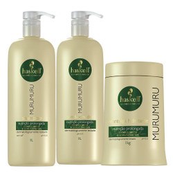 Kit Haskell Murumuru Shampoo Condicionador Mascara 1 Litro Menor preço em Kit Haskell Murumuru Shampoo Condicionador Mascara 1 Litro