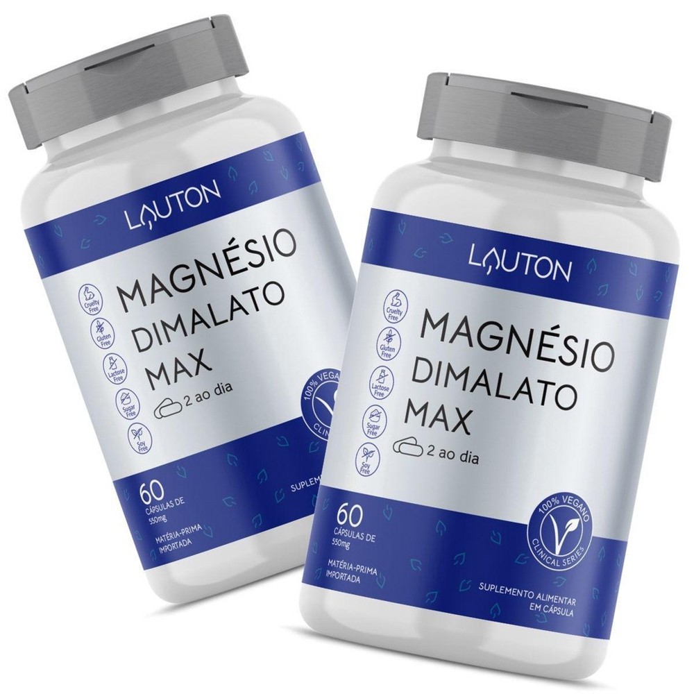 Magnésio Dimalato Max Vegano Lauton Premium - Kit 2 Em Promoção ...