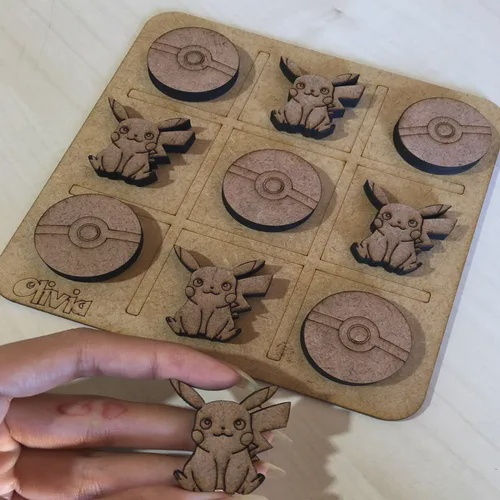 Jogo Da Velha Pokémon Desenho Mdf Lembrança Criança - MongArte Decor - Jogo  da Velha - Magazine Luiza