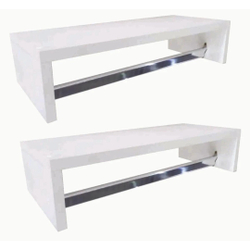 Kit 2 Araras De Parede 50Cm Loja Roupa Cabide Reforçada Top Menor preço em Kit 2 Araras De Parede 50Cm Loja Roupa Cabide Reforçada Top