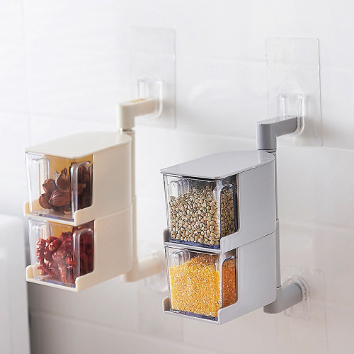 Rotativo Spice Racks tempero armazenamento condimento Containers em
