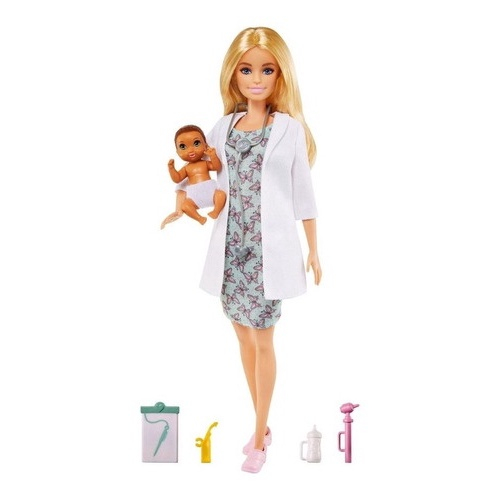 Boneca Barbie Doutora Cuidados Com Bebê 30cm - Mattel Gyk01 em Promoção na  Americanas