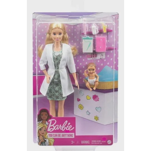 Boneca Barbie Doutora Cuidados Com Bebê 30cm - Mattel Gyk01 em Promoção na  Americanas