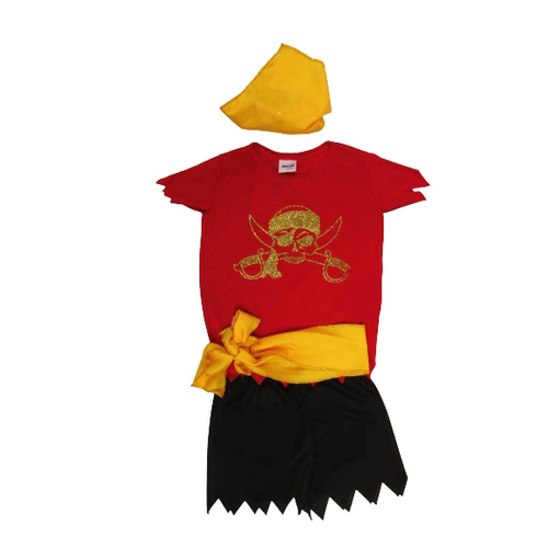 Fantasia Infantil Pirata Kidd com Bandana e Cinto em Promoção na Americanas