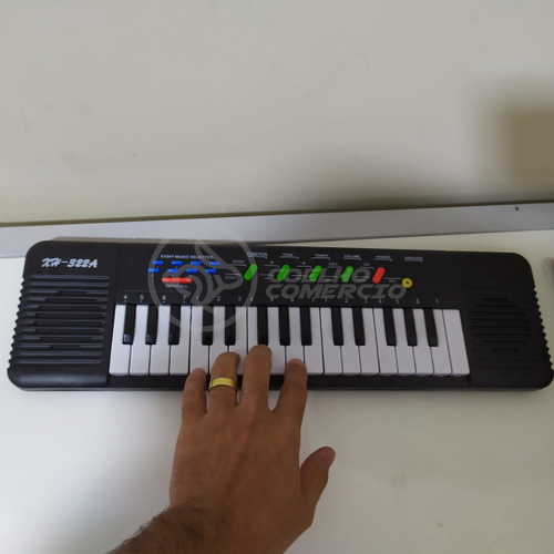 Teclado infantil musical 32 teclas keys com microfone piano