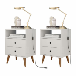 Kit 2 mesa de cabeceira retro 2 gavetas 100% mdf branco - lojas movex é boa?