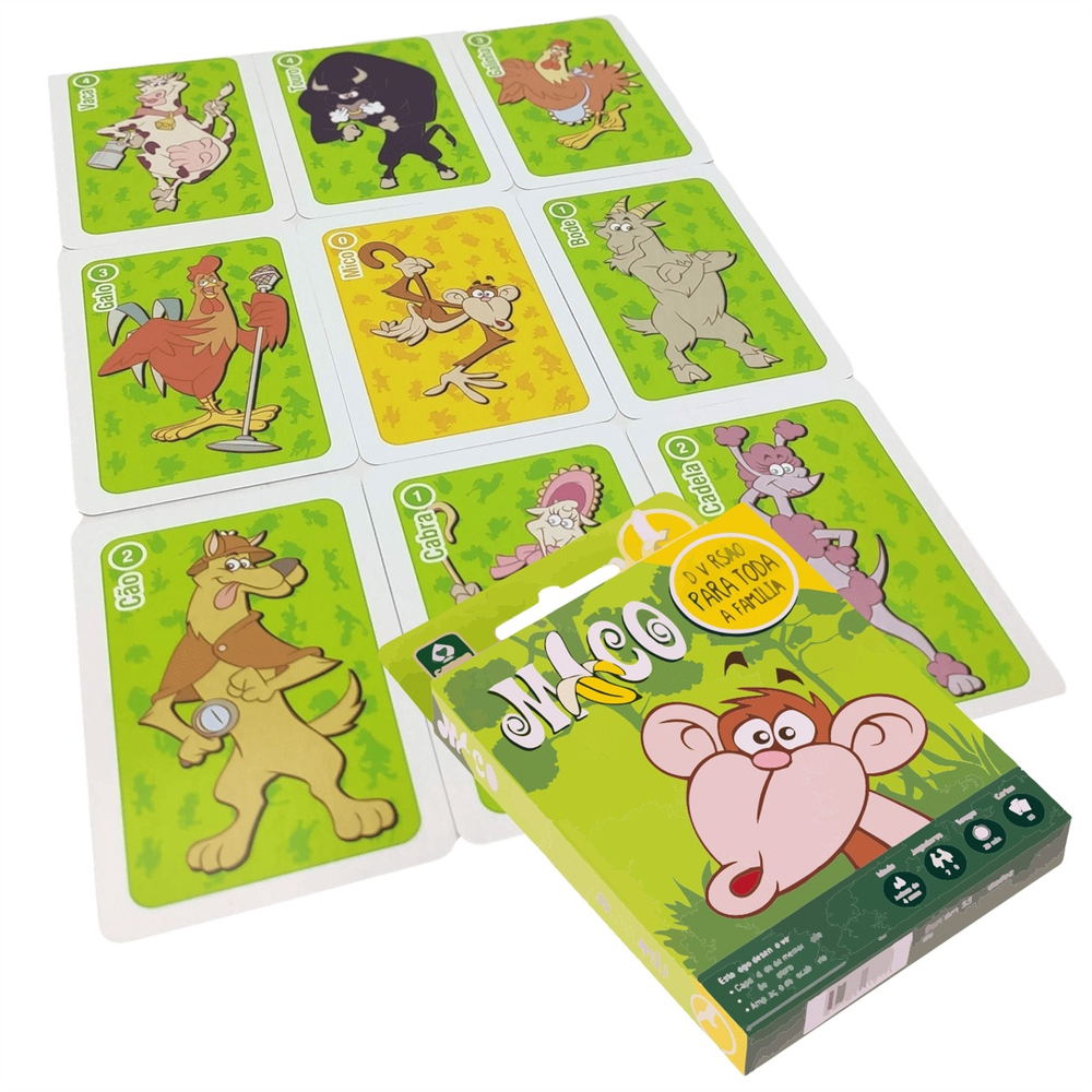 Jogo do Mico Baralho Com 55 Cartas Pares de Animais Memória em Promoção na  Americanas