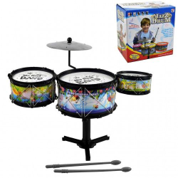 Mini Bateria Infantil 3 Tambores Prato E Baquetas Jazz Drum Menor preço em Mini Bateria Infantil 3 Tambores Prato E Baquetas Jazz Drum