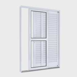 Porta de Aço Balcão 215x150cm com Vidro 3 Folhas Facilita Lucasa Menor preço em Porta de Aço Balcão 215x150cm com Vidro 3 Folhas Facilita Lucasa