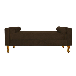 Recamier Baú Félix Solteiro 120cm Suede Marrom Menor preço em Recamier Baú Félix Solteiro 120cm Suede Marrom