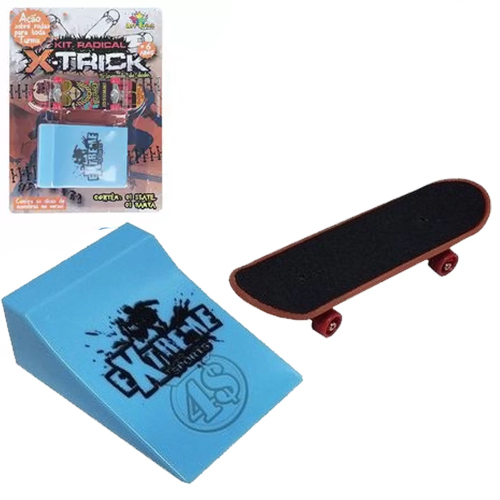 Skate de Dedo com Rampa Fingerboard com Obstáculo Radical em