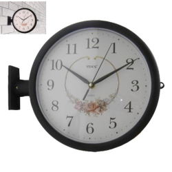 Relogio de parede dupla face vintage estaçao trem decorativo casa retro preto luxo Menor preço em Relogio de parede dupla face vintage estaçao trem decorativo casa retro preto luxo