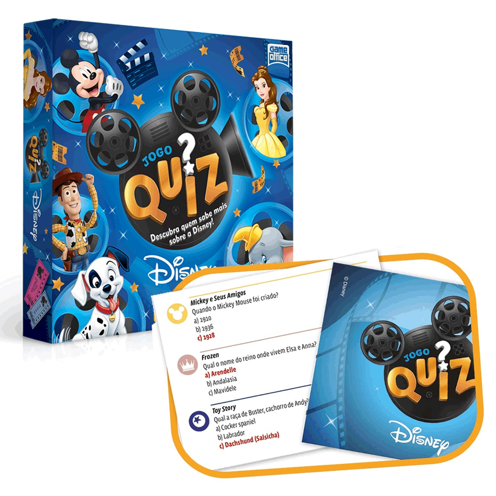 Jogo Infantil De Perguntas Quiz Da Disney Toyster