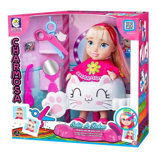 Barbie - Móvel com Boneca - Cabeleireira Fjb36 - MP Brinquedos