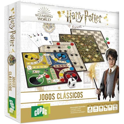 Jogo de Tabuleiro - Ludo - Harry Potter - Wizarding World - Xalingo