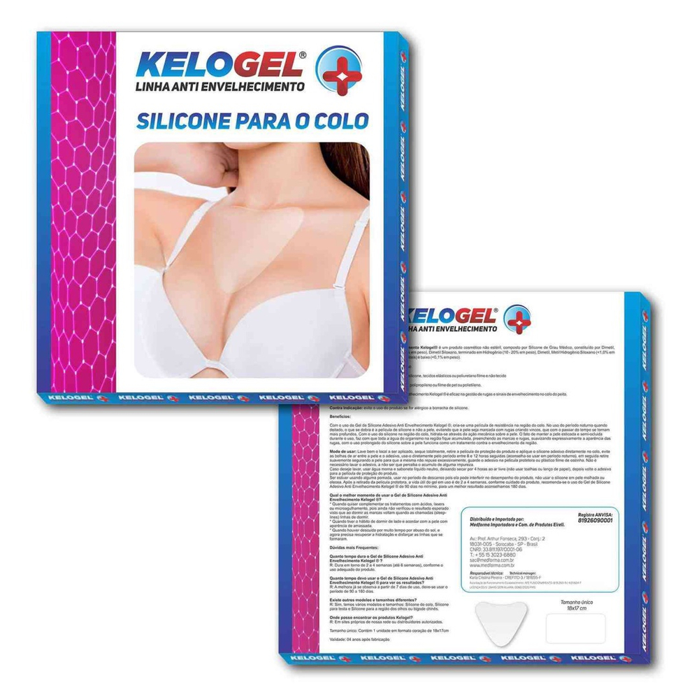 Kelogel Adesivo Silicone Anti-Sinais Colo Peito em Promoção na Americanas