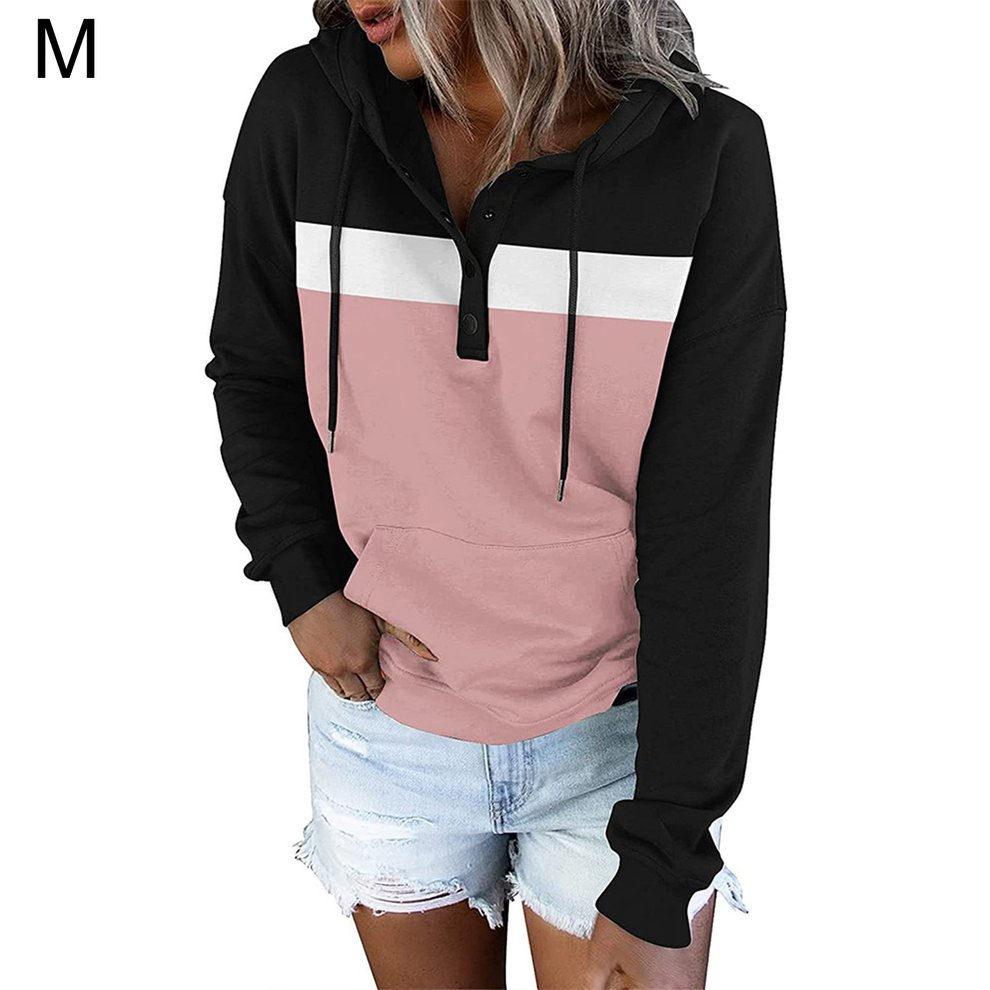 oversized colour block moletom com capuz