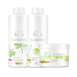 Kit Wella Professionals Elements - Shampoo 1L + Condicionador 1L + Máscara 500ml Menor preço em Kit Wella Professionals Elements - Shampoo 1L + Condicionador 1L + Máscara 500ml