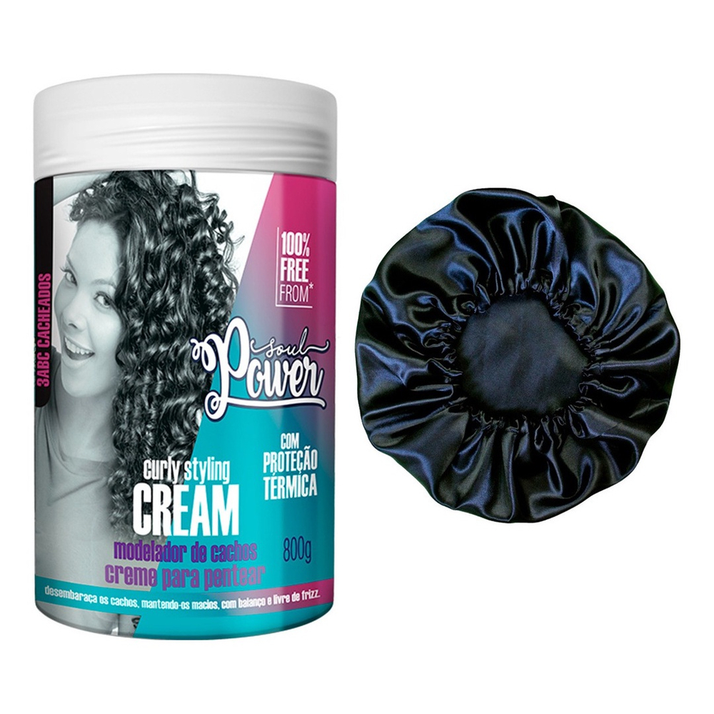 Creme Pentear Soul Power Curly Styling G Touca Cetim Submarino