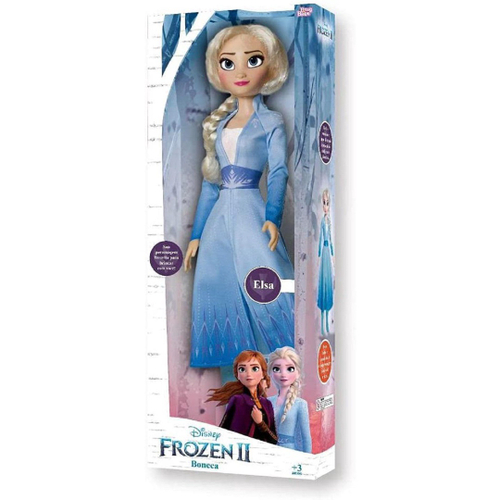 Kit Boneca Elsa e Anna Frozen Gigante 55cm Articulada Realista