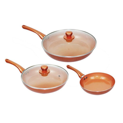 Kit 3 Frigideira Antiaderente Cerâmica Titânio 5 Peças Menor preço em Kit 3 Frigideira Antiaderente Cerâmica Titânio 5 Peças
