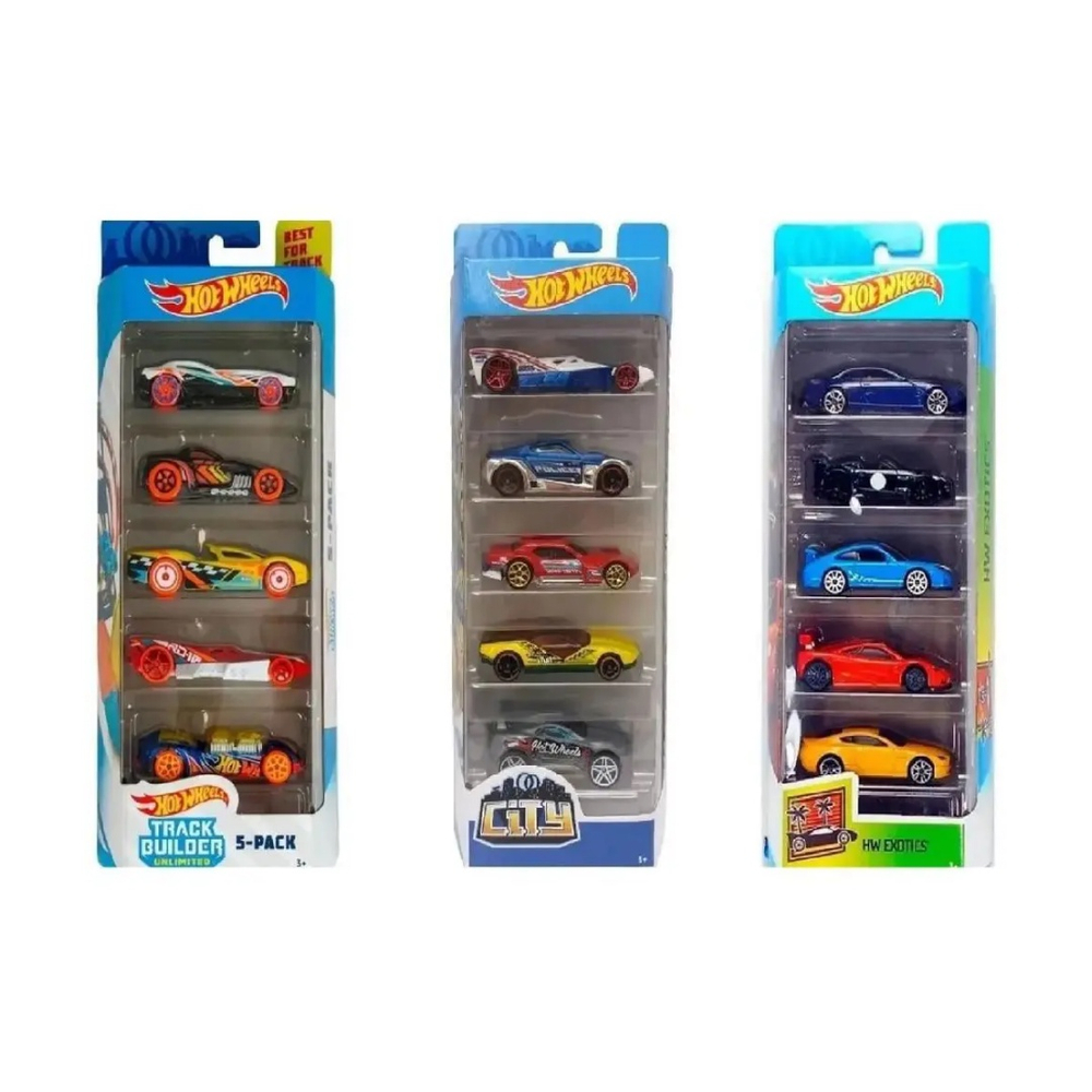 Carrinho Hot Wheels Set C/5 - Edição Sedans De Luxo Mattel