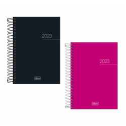 Agenda Diária Espiral Pepper M4 2022 Tilibra - Preta Ou Rosa Menor preço em Agenda Diária Espiral Pepper M4 2022 Tilibra - Preta Ou Rosa