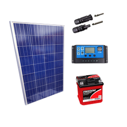 Kit Placa Solar 100w Controlador 30a Lcd Bateria 40ah - gerador fotovoltaico off grid - PWM30 - 0,10 kwp - 40AH é boa?