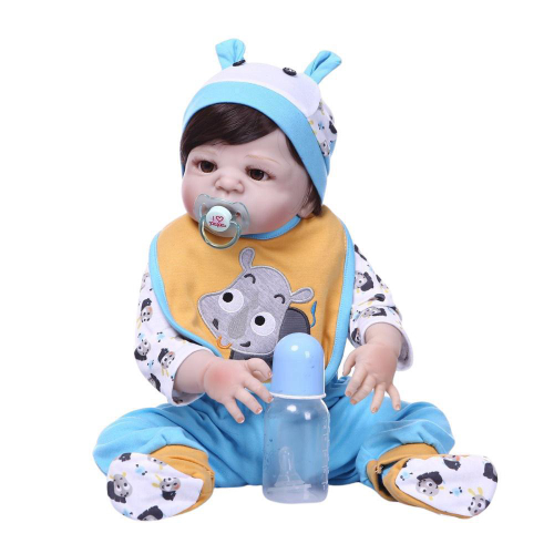 Boneca Bebê Reborn Menino 100% Silicone Pode Dar Banho em Promoção na  Americanas