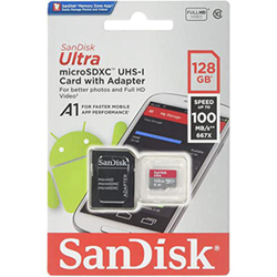 Cartão De Memoria 128Gb Micro Sd 100 Mb/S Ultra Sandisk Menor preço em Cartão De Memoria 128Gb Micro Sd 100 Mb/S Ultra Sandisk