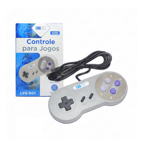 Controle Nintendo 64 Usb Com Fio Para Pc Mac Raspyberry Cinza em