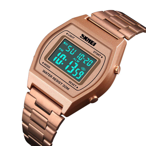 Rel gio Feminino Skmei 1328 Digital Esportivo Vintage Rose no Shoptime
