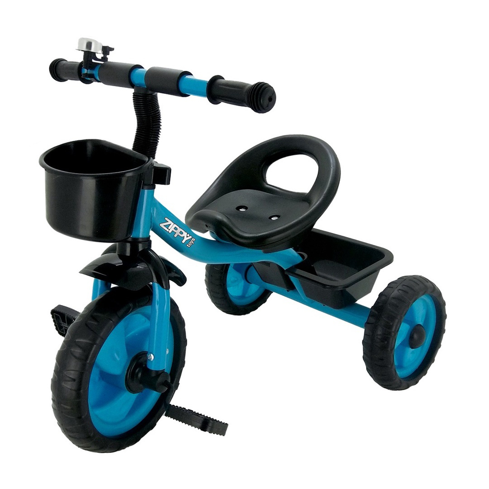 Motoca Triciclo Velotrol Infantil Com Empurrador Menino Azul