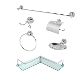 Kit De Inox Para Banheiro Com Porta Shampoo Canto L é boa?