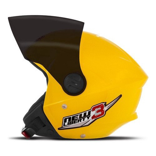 Capacete New Three Moto Taxi Tam.56 Amarelo Moto Taxi