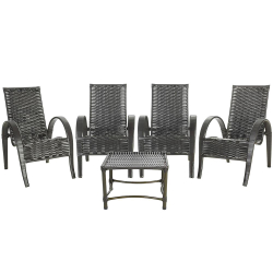 Conjunto Jardim 4 Cadeiras e Mesa Napoli Varanda Jardim Edicula Sacada Menor preço em Conjunto Jardim 4 Cadeiras e Mesa Napoli Varanda Jardim Edicula Sacada
