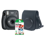 Kit Câmera Instax Mini 11 com pack 10 fotos e Bolsa Grafite
