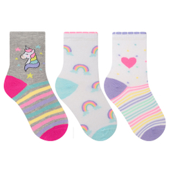 Kit 6 Meias Infantil Selene Algodão Menina Div. Estampas Menor preço em Kit 6 Meias Infantil Selene Algodão Menina Div. Estampas