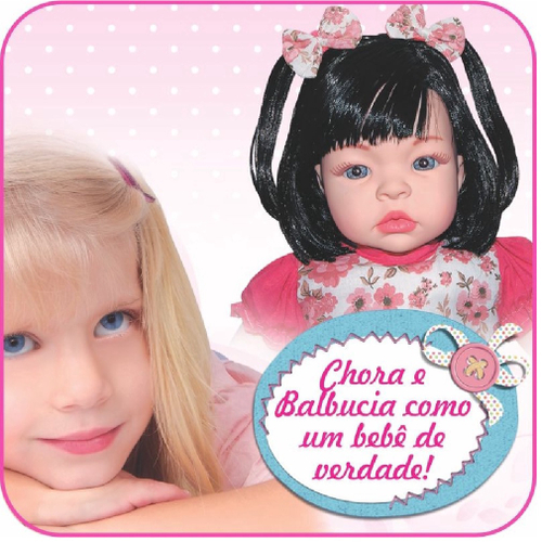 Boneca Bebe Reborn Barata De Pano Morena New born no Shoptime