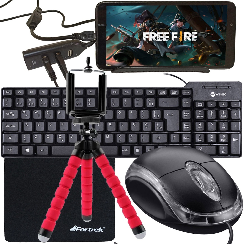 Kit Mobilador Gamer Jogar Ff No Celular Com Teclado e Mouse Jogue Igual  Sense TOP - VINIK - Kit Periféricos - Magazine Luiza