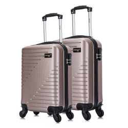 Conjunto Mala De Viagem Pp E P Chicago Swiss Move Champagne Menor preço em Conjunto Mala De Viagem Pp E P Chicago Swiss Move Champagne