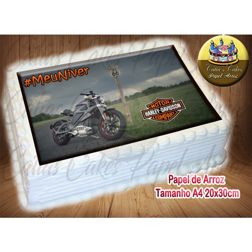 Motos Motocicletas e Bikes Papel De Arroz p/ Bolo Retangular A4 20x30cm ( Motocross) MOD.05 em Promoção na Americanas