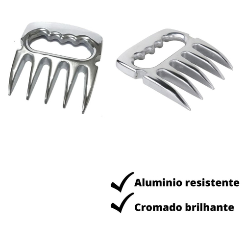 Kit Garra De Urso Grande Com Garfo Tridente