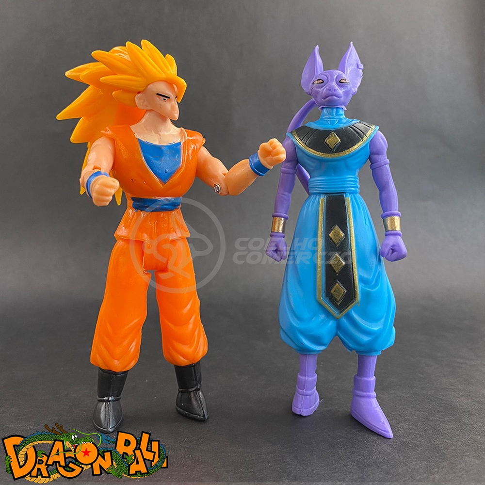 Goku S. Sayajin 3 C/ Shenlong, Action Figure Colecionável, Dragon Ball Z