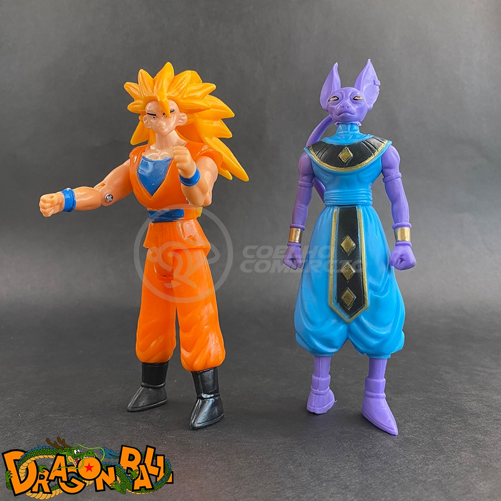 Kit Boneco Dragon Ball Z Action figure Goku, Bills, Majin boo