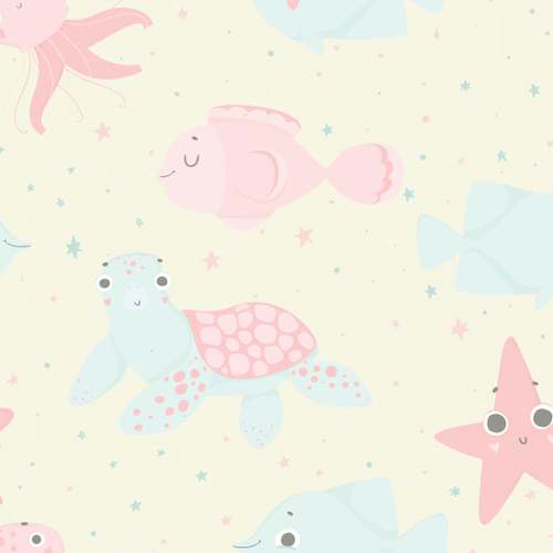 Papel de Parede Animais Kawaii Infantil 57x270cm