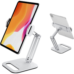 Suporte de suporte de tablet bsoon, suporte de montagem de tablet de desktop ajustável com base pesada, suporte de telefone dobrável para mesa, compatível com iPad Pro 11 / 12.9, Mini, Kindle e tablet de 4,7 - 13 (Prata + Branco) é ruim? Suporte de suporte de tablet bsoon, suporte de montagem de tablet de desktop ajustável com base pesada, suporte de telefone dobrável para mesa, compatível com iPad Pro 11 / 12.9, Mini, Kindle e tablet de 4,7 - 13 (Prata + Branco) é boa?