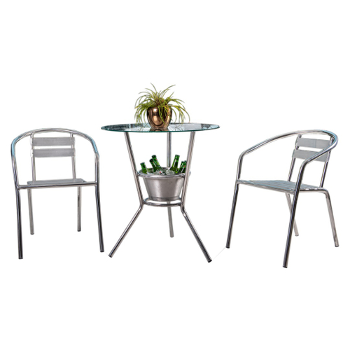 Conjunto 1 mesa e 2 cadeiras Aluminio cjmb4091002 Bahia Menor preço em Conjunto 1 mesa e 2 cadeiras Aluminio cjmb4091002 Bahia
